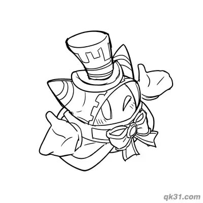 Free printable Magolor in Top Hat Giving Thumbs Up Coloring Page coloring page
