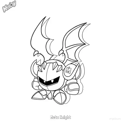Free printable Meta Knight 5 Coloring Page - Free Printable Kirby PDFS Coloring Sheets coloring page