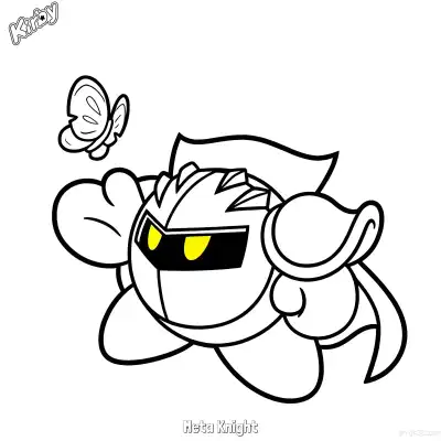 Free printable Meta Knight 4 Coloring Page - Free Printable Kirby PDFS Coloring Sheets coloring page
