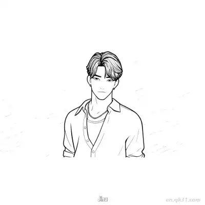 Free printable Jinu Saja Boys Casual Shirt Portrait Coloring Page coloring page