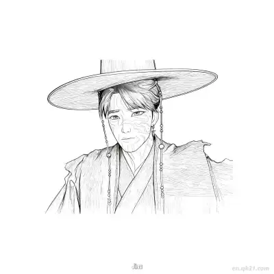 Free printable Jinu Saja Boys Mystic Masked Warrior Close-up Coloring Page coloring page