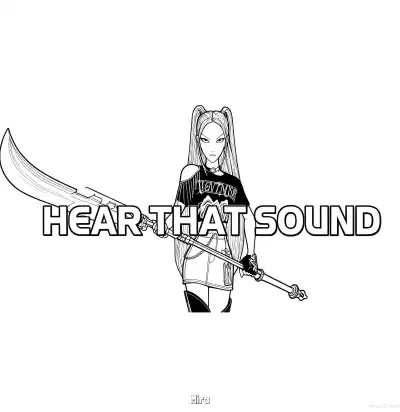 Free printable Mira Huntr/X Twin Tails Holding Giant Scythe Coloring Page coloring page