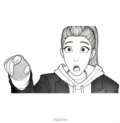 Free printable Rumi Shocked Open Mouth Coloring Page coloring page