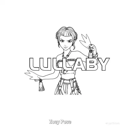 Free printable Zoey Pose 1 Coloring Page - Free Printable KPop Demon Hunters PDFS Coloring Sheets coloring page