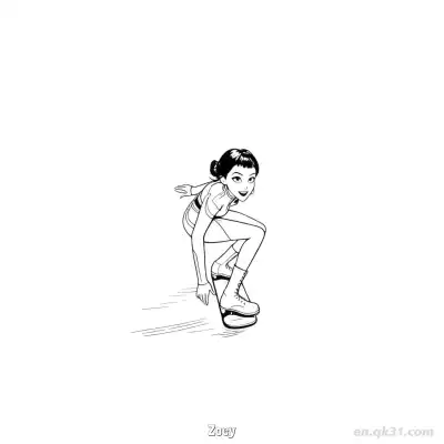 Free printable Zoey Ice Skating Pose Coloring Page coloring page