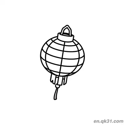 Free printable Grid Pattern Round Lantern Coloring Page coloring page