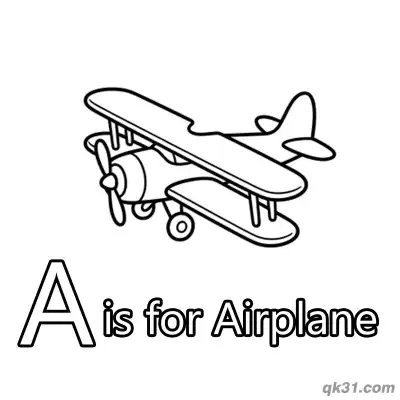 Letter A is for Airplane Coloring Page Easy Preschool Worksheet Pdf