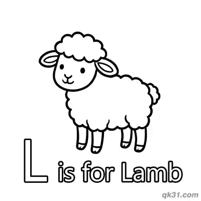 Free printable Letter L is for Lamb Coloring Page Sweet Farm Animal Worksheet for Preschool coloring page