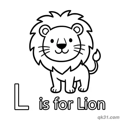 Free printable Letter L is for Lion Coloring Page King of the Jungle Animal Printable coloring page
