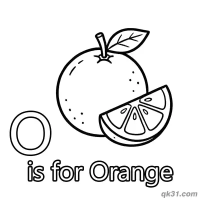 Letter O is for Orange Coloring Page Juicy Fruit Worksheet for Toddlers