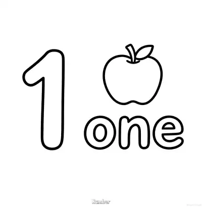 Free printable Number 1  Coloring Page - Free Printable Numbers Coloring Page PDFS Coloring Sheets coloring page