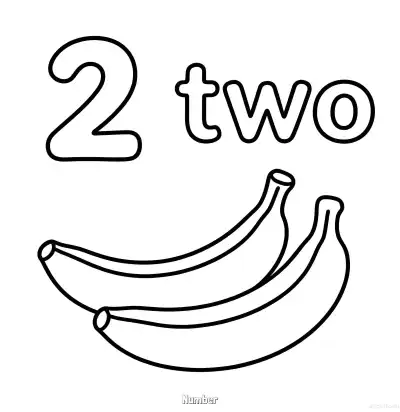 Free printable Number 2  Coloring Page - Free Printable Numbers Coloring Page PDFS Coloring Sheets coloring page