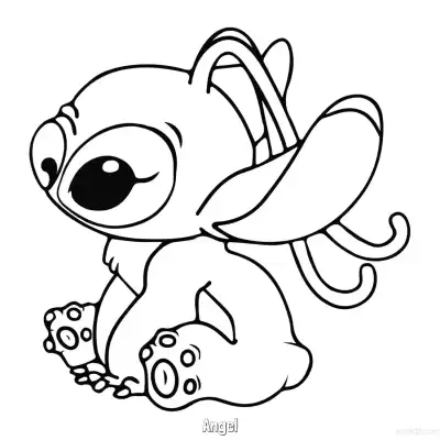 Free printable Angel 2 Coloring Page - Free Printable Lilo & Stitch PDF Coloring Sheets coloring page