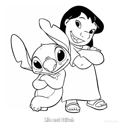 Free printable Lilo and Stitch  Coloring Page - Free Printable Lilo & Stitch PDF Coloring Sheets coloring page