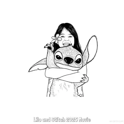 Free printable Lilo and Stitch 2025 Movie 3 Coloring Page - Free Printable Lilo & Stitch PDF Coloring Sheets coloring page