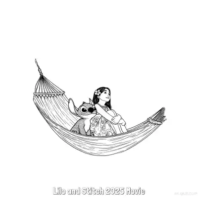 Free printable Lilo and Stitch 2025 Movie 5 Coloring Page - Free Printable Lilo & Stitch PDF Coloring Sheets coloring page