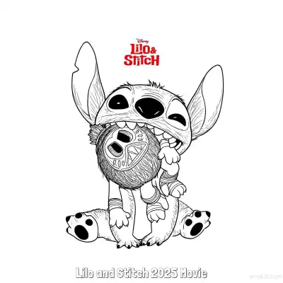 Free printable Lilo and Stitch 2025 Movie 8 Coloring Page - Free Printable Lilo & Stitch PDF Coloring Sheets coloring page