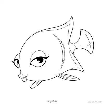 Free printable Chic Angelfish Coloring Page  coloring page