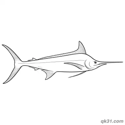 Free printable Sailfish Free Turn Swimming Coloring Page coloring page
