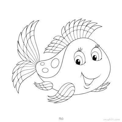 Free printable Smiling Baby Fish Activity Sheet  coloring page