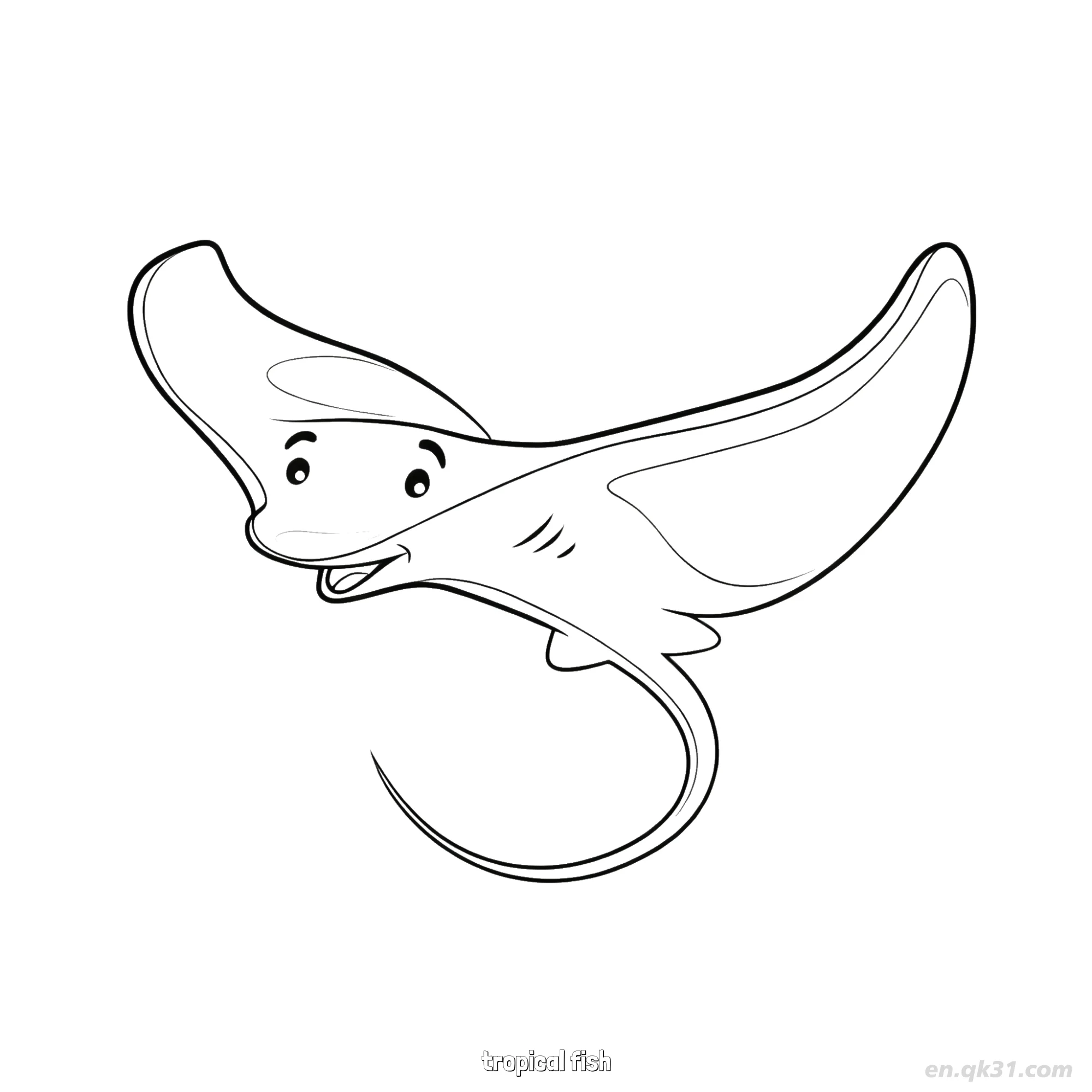 Spotted Pouting Tropical Fish Coloring Page  – Free Printable Coloring Page for Kids and Adults