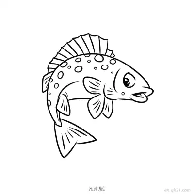 Free printable Spotted Reef Fish Coloring Sheet  coloring page