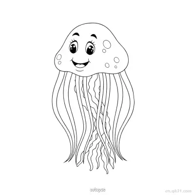 Free printable Waving Tentacles Happy Octopus Coloring Page  coloring page