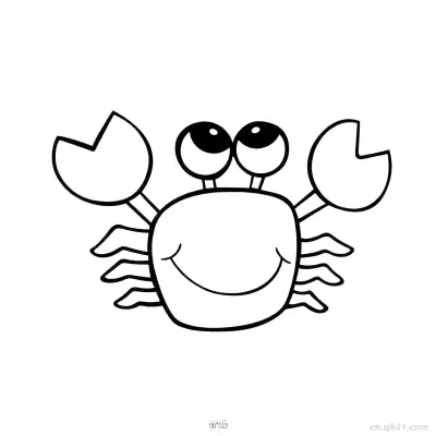 Free printable Winking Cartoon Crab Coloring Page  coloring page