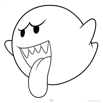 Free printable Boo  Coloring Page - Free PDF Printable Mario Kart Coloring Sheets coloring page