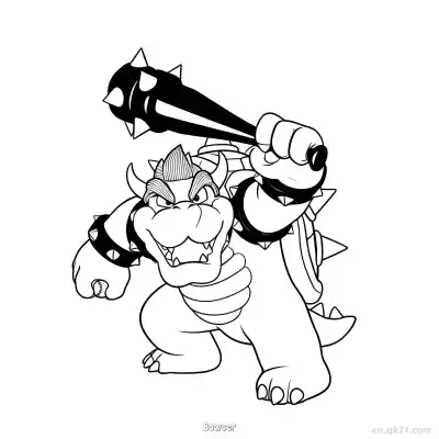 Free printable Bowser 3 Coloring Page - Free PDF Printable Mario Kart Coloring Sheets coloring page
