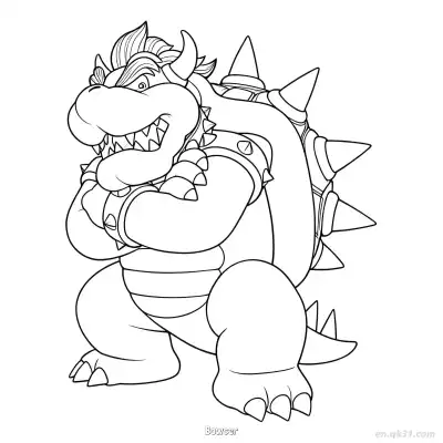 Free printable Bowser 5 Coloring Page - Free PDF Printable Mario Kart Coloring Sheets coloring page