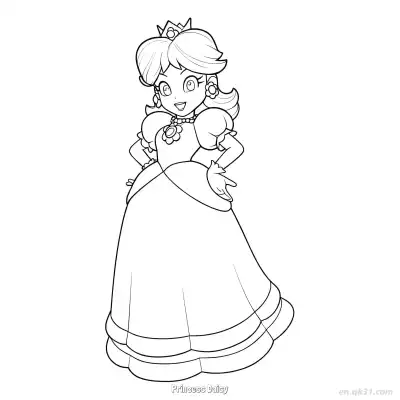 Free printable Princess Daisy  Coloring Page - Free PDF Printable Mario Kart Coloring Sheets coloring page