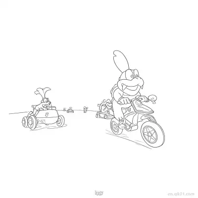 Free printable Iggy  Coloring Page - Free PDF Printable Mario Kart Coloring Sheets coloring page
