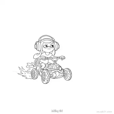 Free printable Inkling Girl 2 Coloring Page - Free PDF Printable Mario Kart Coloring Sheets coloring page