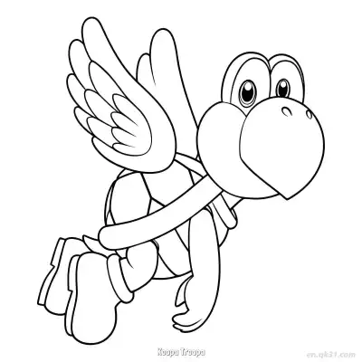 Free printable Koopa Troopa  Coloring Page - Free PDF Printable Mario Kart Coloring Sheets coloring page