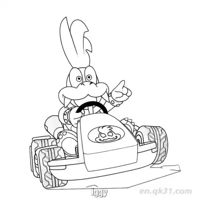 Free printable Iggy 3 Coloring Page - Free PDF Printable Mario Kart Coloring Sheets coloring page