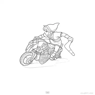 Free printable Link  Coloring Page - Free PDF Printable Mario Kart Coloring Sheets coloring page