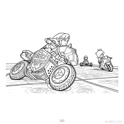 Free printable Link 2 Coloring Page - Free PDF Printable Mario Kart Coloring Sheets coloring page