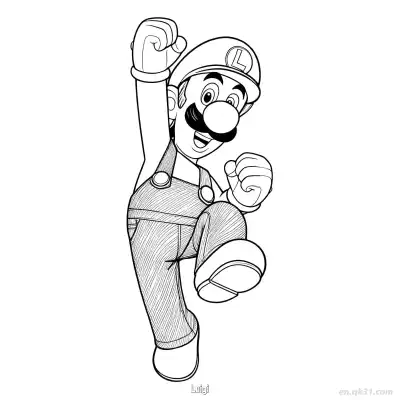 Free printable Luigi 5 Coloring Page - Free PDF Printable Mario Kart Coloring Sheets coloring page