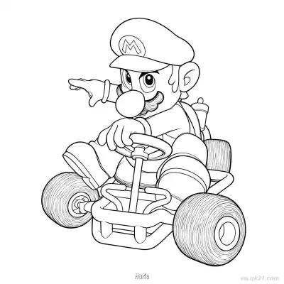 Free printable Mario 1 Coloring Page - Free PDF Printable Mario Kart Coloring Sheets coloring page