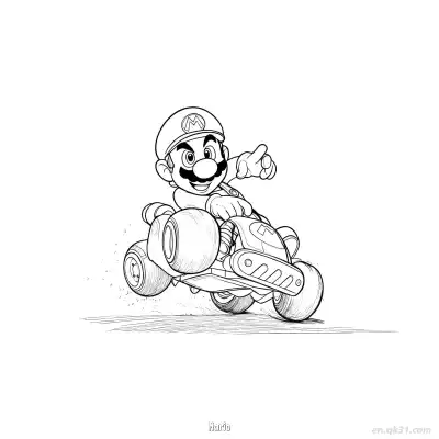 Free printable Mario 16 Coloring Page - Free PDF Printable Mario Kart Coloring Sheets coloring page