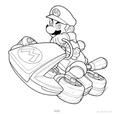 Free printable Mario 2 Coloring Page - Free PDF Printable Mario Kart Coloring Sheets coloring page