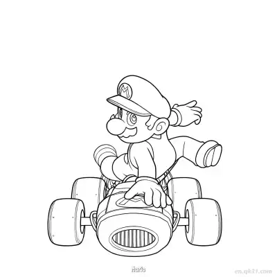 Free printable Mario 5 Coloring Page - Free PDF Printable Mario Kart Coloring Sheets coloring page