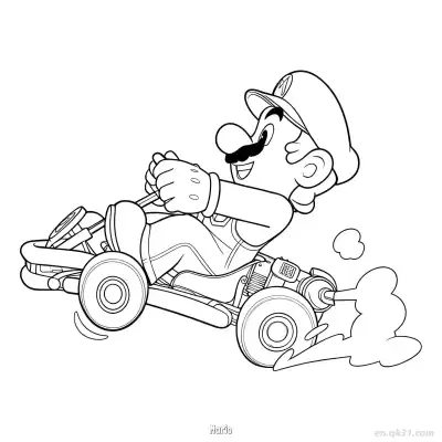 Free printable Mario 7 Coloring Page - Free PDF Printable Mario Kart Coloring Sheets coloring page