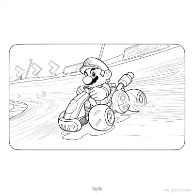 Free printable Mario 8 Coloring Page - Free PDF Printable Mario Kart Coloring Sheets coloring page