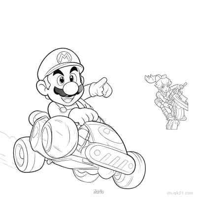 Free printable Mario 9 Coloring Page - Free PDF Printable Mario Kart Coloring Sheets coloring page
