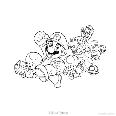 Free printable Mario and Friends 2 Coloring Page - Free PDF Printable Mario Kart Coloring Sheets coloring page