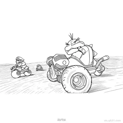 Free printable Morton  Coloring Page - Free PDF Printable Mario Kart Coloring Sheets coloring page
