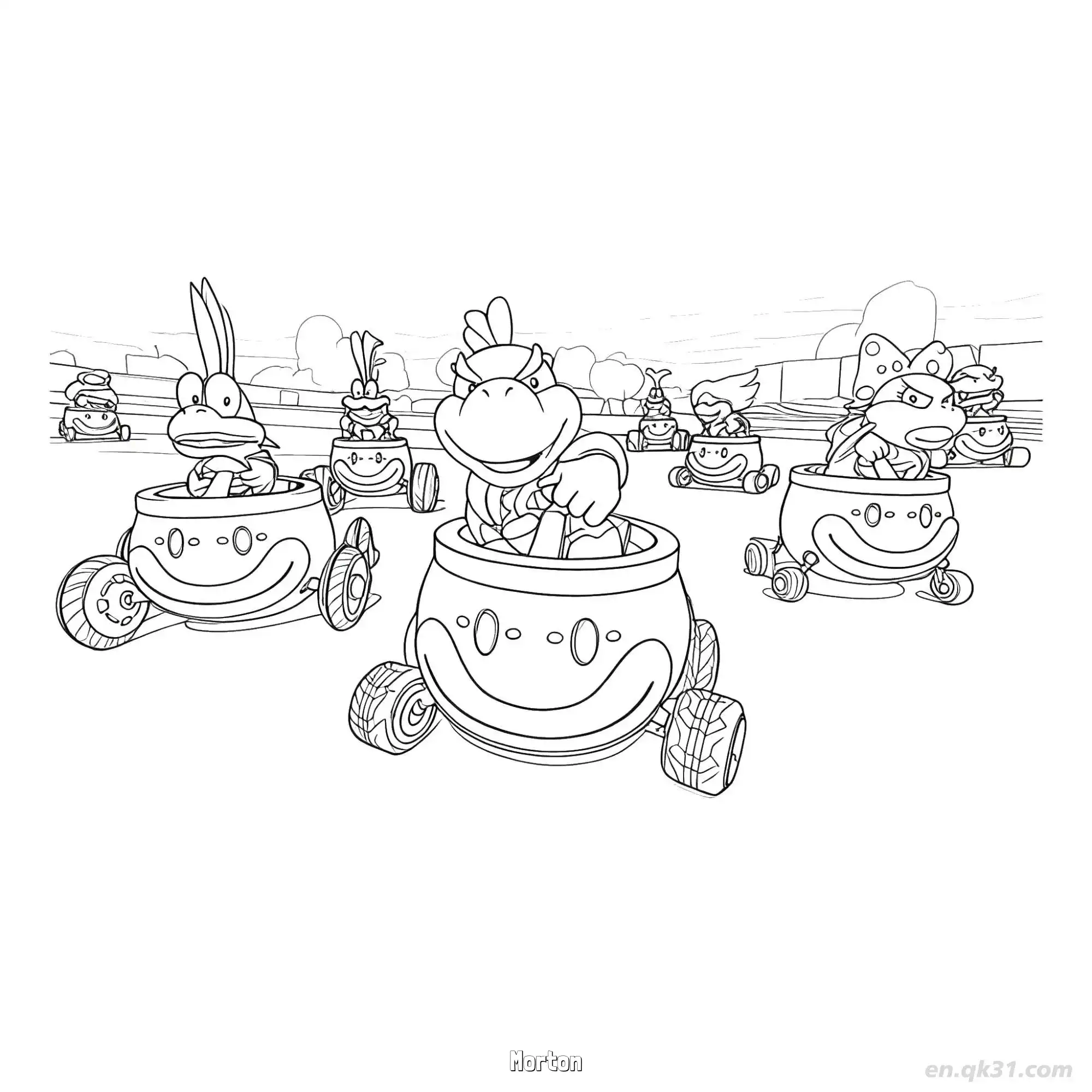 Morton 2 Coloring Page - Free Printable Mario Kart PDF Coloring Sheets – Free Printable Coloring Page for Kids and Adults