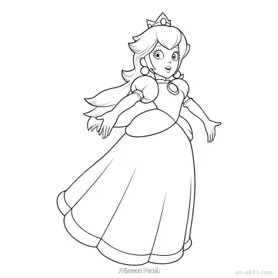 Free printable Princess Peach  Coloring Page - Free PDF Printable Mario Kart Coloring Sheets coloring page
